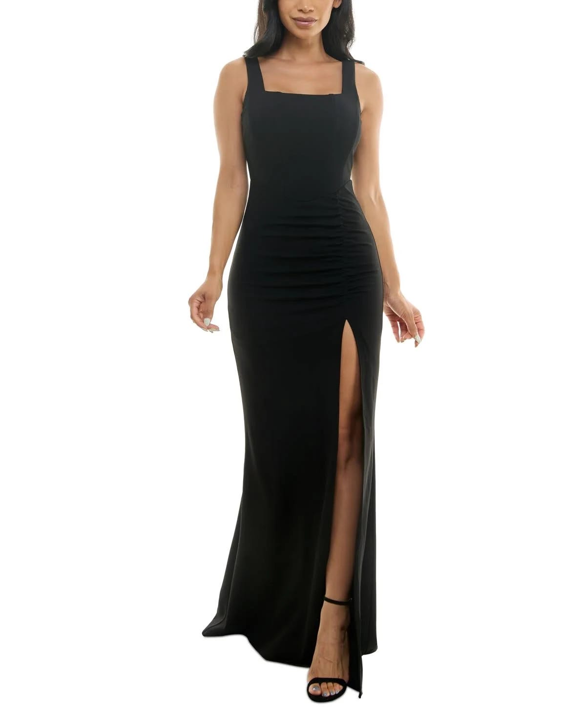 Contemporary Black Sleeveless Tank Gown for Weddings | Image