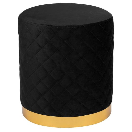 impressions-vanity-olivia-quilted-ottoman-chair-round-velvet-makeup-vanity-stool-for-bedroom-black-s-1