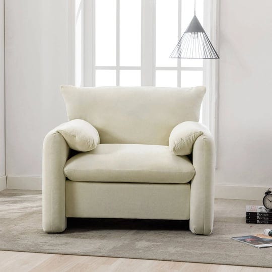 chenille-oversized-armchair-accent-chair-comfortable-padded-seat-single-sofa-lounge-chair-cream-1