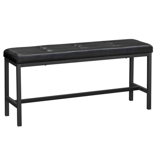 vasagle-dining-table-bench-with-pu-leather-padded-seat-steel-frame-for-living-1