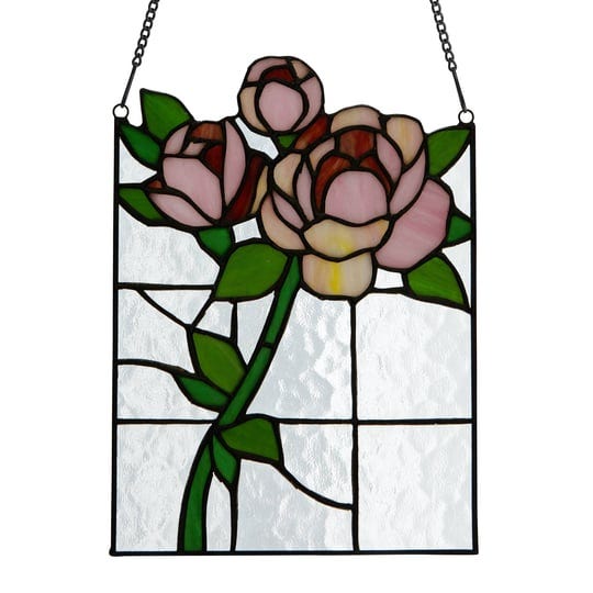 river-of-goods-roses-in-bloom-green-and-pink-stained-glass-window-panel-7-5-inch-x-0-25-inch-x-10-in-1