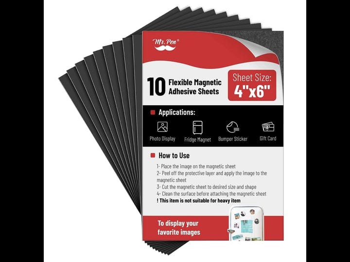 mr-pen-adhesive-magnetic-sheets-4-x-6-10-pack-with-adhesive-backing-flexible-picture-magnets-cuttabl-1