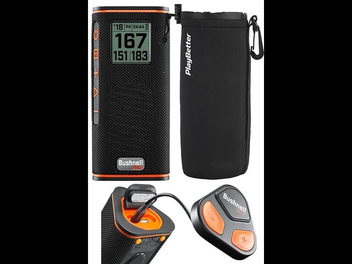 playbetter-bushnell-wingman-view-golf-speaker-bundle-bluetooth-lcd-display-audible-gps-distances-and-1