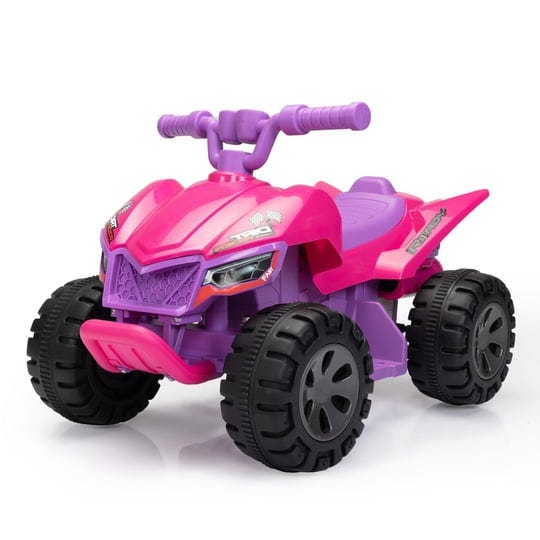 tobbi-6v-quad-atv-4-wheeler-ride-on-car-w-spray-device-bluetooth-lights-age-3-6-child-rose-red-1