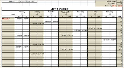 work schedule templates teknoswitch