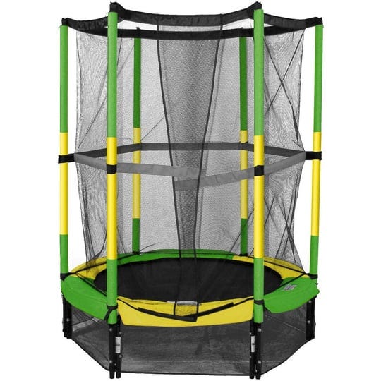 bounce-pro-55-inch-my-first-trampoline-with-safety-enclosure-green-1
