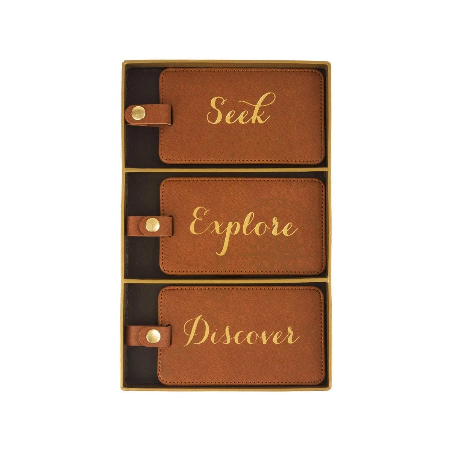 Eccolo Seek Explore Discover Luggage Tags Set of 3 | Image