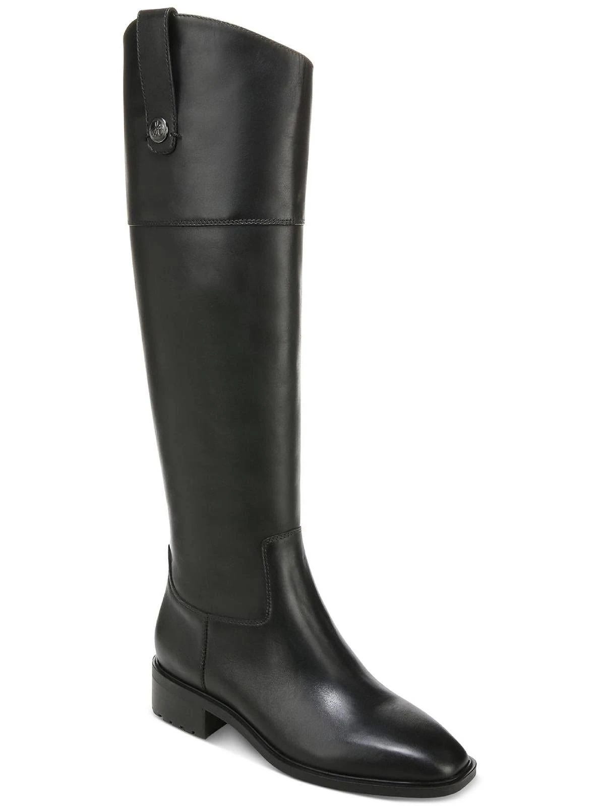 Sleek Black Leather Knee-High Boots for Style and Comfort | Image