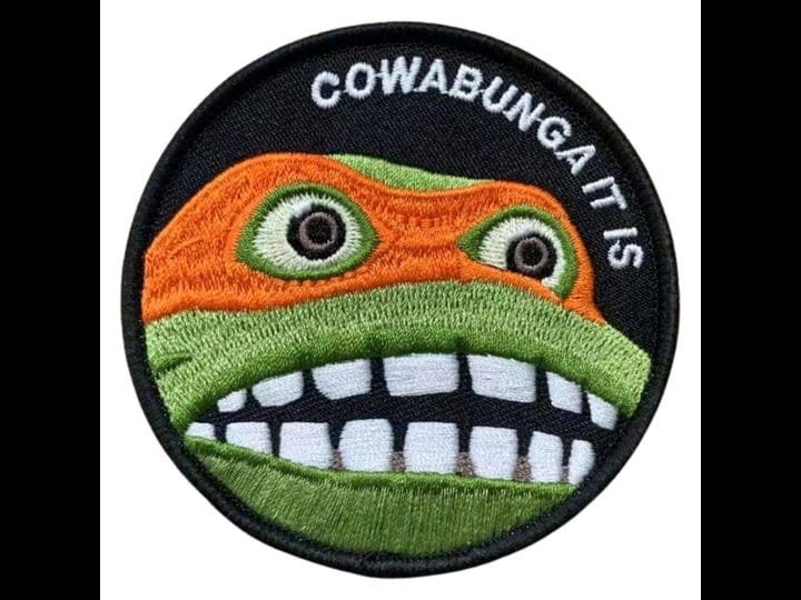 ebateck-cowabunga-it-is-patch-morale-patches-tactical-funny-embroidered-military-round-moral-for-arm-1