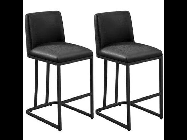 yaheetech-set-of-2-modern-upholstered-bar-stools-for-kitchen-dining-black-1
