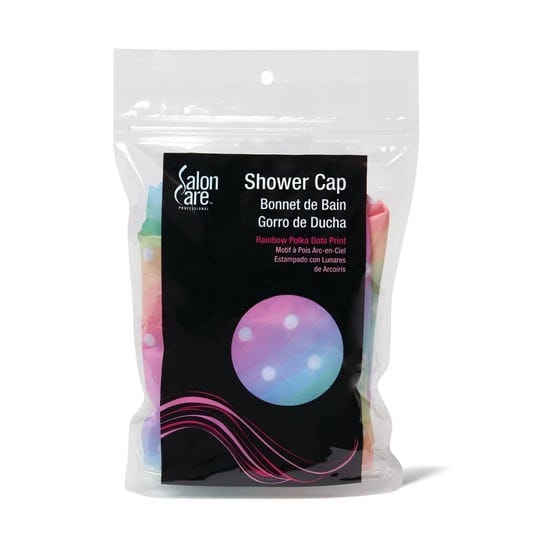 salon-care-rainbow-polka-dot-shower-cap-1