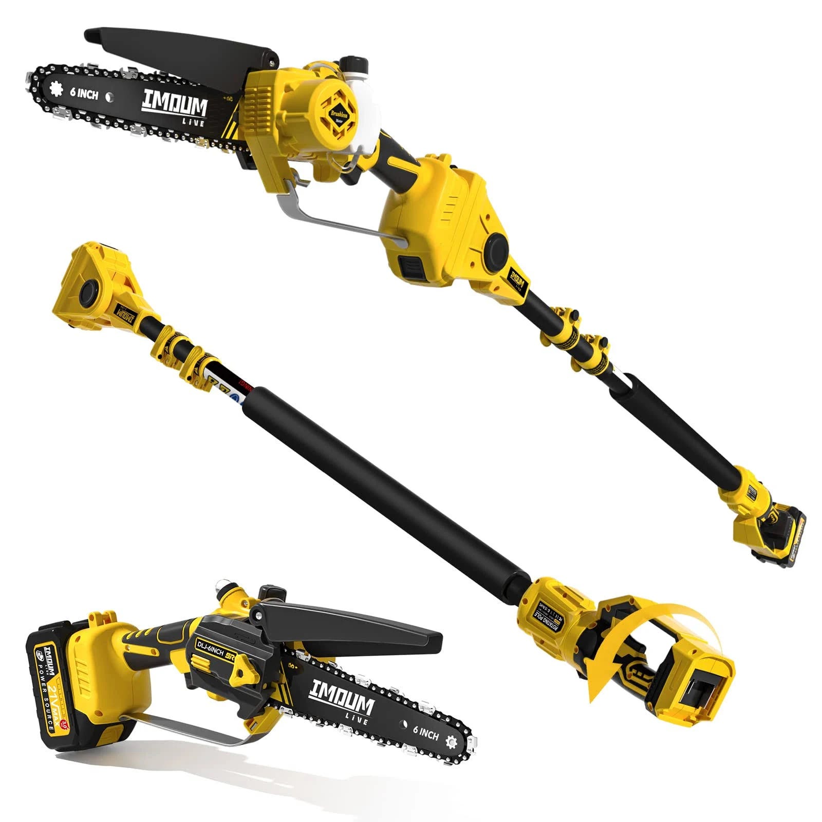 High-Power Rotatable Electric Pole Saw & Chainsaw Combo | Image