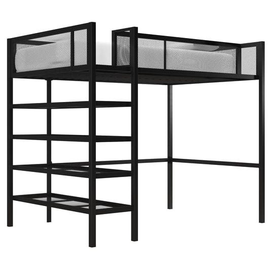 dhp-bloom-storage-loft-bed-with-bookcase-black-metal-mathis-home-1