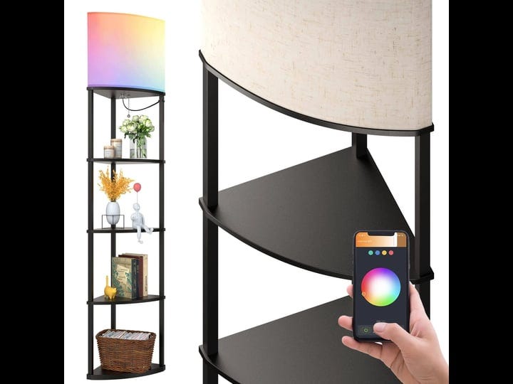 addlon-smart-5-tier-shelf-floor-lamp-with-rgb-bulb-and-white-lamp-shade-corner-display-floor-lamps-w-1