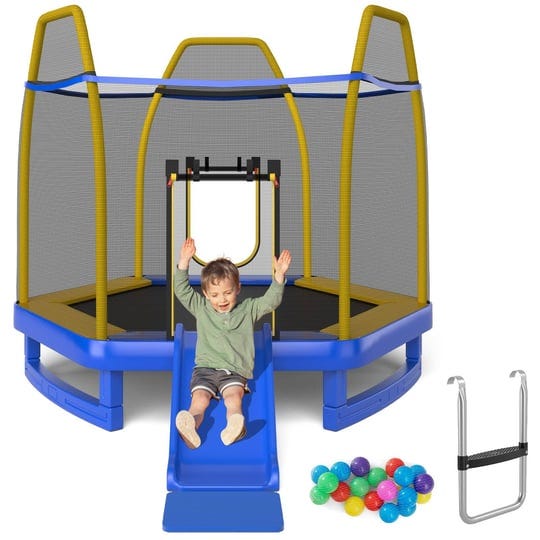 giantex-7-ft-trampoline-for-kids-blue-1