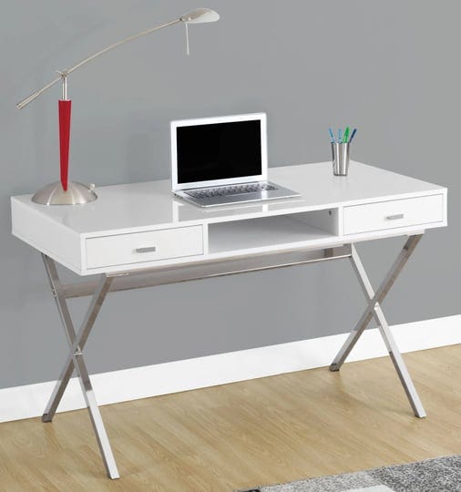 monarch-chrome-metal-computer-desk-glossy-white-1