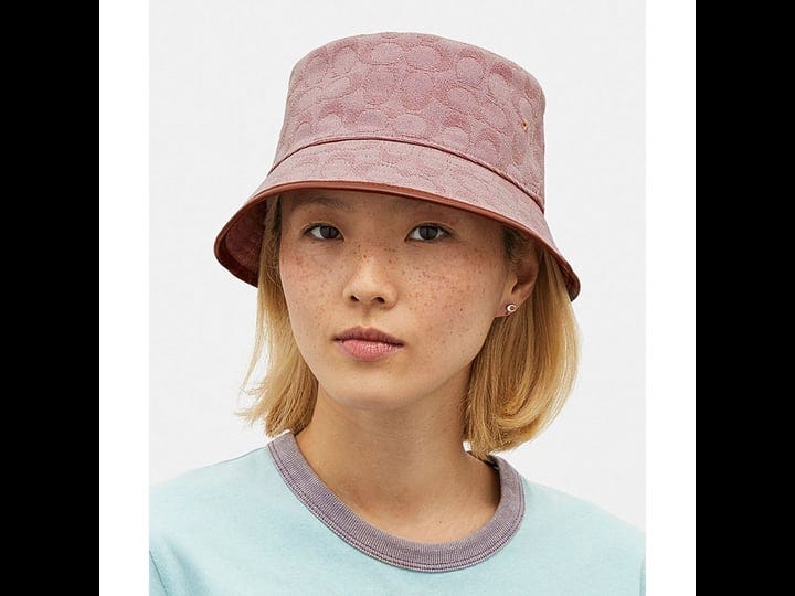coach-accessories-coach-signature-jacquard-bucket-hat-color-brown-pink-size-os-mich9362s-closet-1