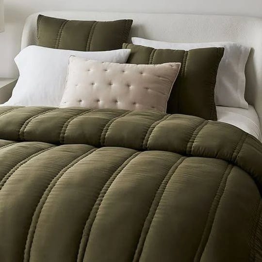 tencel-plush-king-cal-king-comforter-2-king-shams-dark-olive-west-elm-1