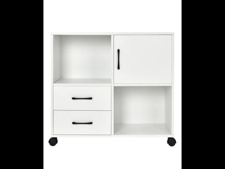 costway-file-cabinet-mobile-lateral-printer-stand-with-storage-shelves-white-1