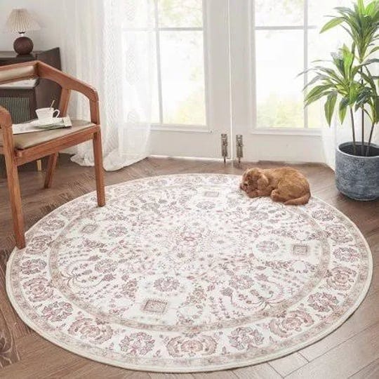 rugking-round-rug-5ft-retro-entryway-area-rug-indoor-rug-red-multi-persian-throw-rug-thin-mat-distre-1