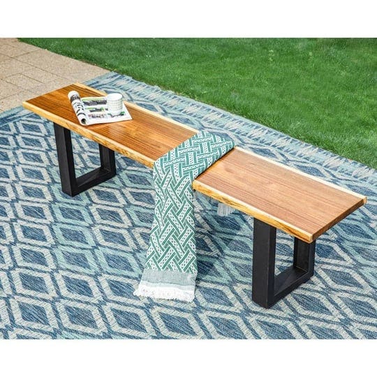 brown-solid-acacia-wood-patio-dining-bench-with-metal-legs-1