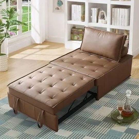 aukfa-sofa-bed-39-inch-wide-oversized-convertible-sleeper-chair-bed-for-home-office-leather-brown-1