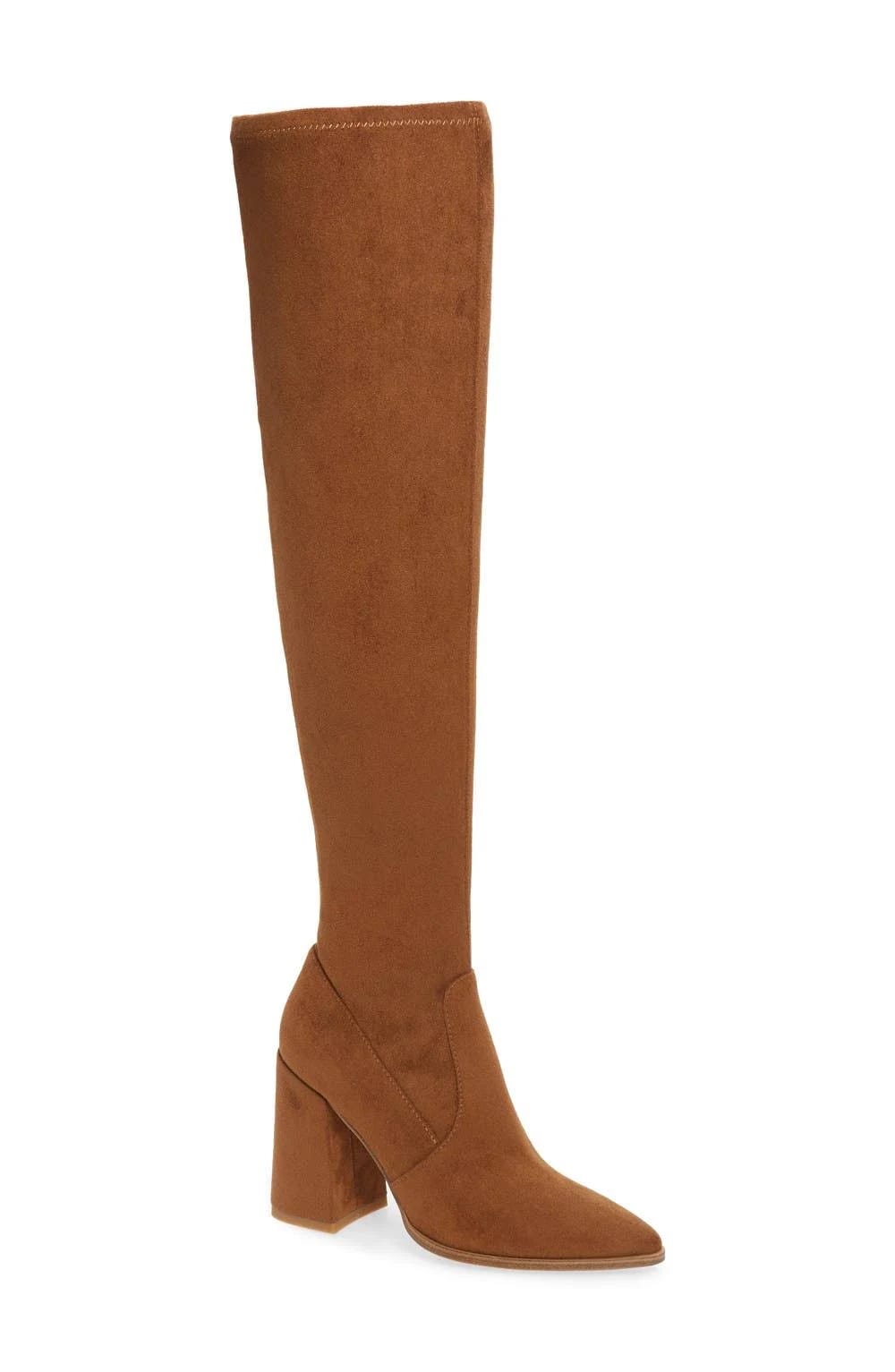 Stylish Over-the-Knee Boot in Cognac Color from Steve Madden | Image