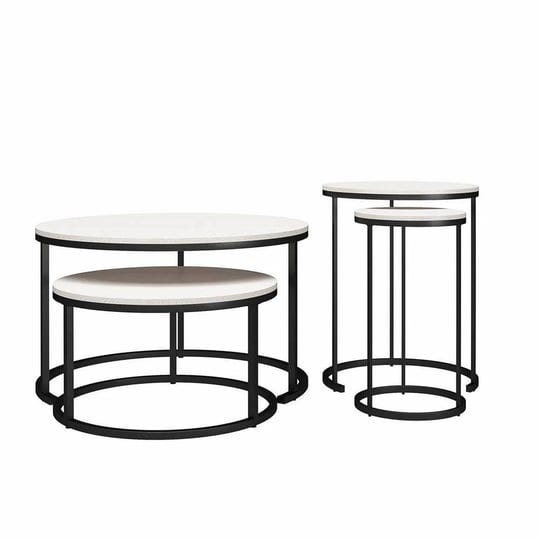 clarine-31-5-in-ivory-pine-18-in-h-round-nesting-coffee-and-end-table-bundle-with-4-pieces-1