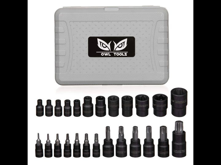 torx-bit-socket-set-25-piece-set-torx-and-external-socket-set-1-4-inch-drive-13-star-socket-bits-12--1