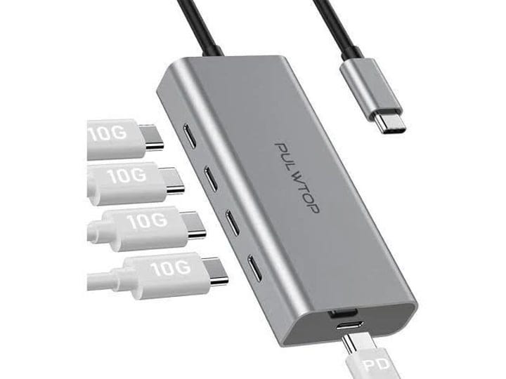 pulwtop-5-port-usb-c-hub-10gbps-for-laptop-usb-c-hub-power-delivery-with-100w-pd-not-support-monitor-1