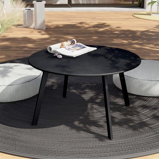 deswan-black-round-steel-outdoor-coffee-table-1