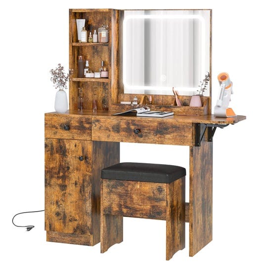 ironck-vanity-desk-with-led-lighted-mirror-power-outlet-makeup-table-with-drawers-cabinetstorage-sto-1