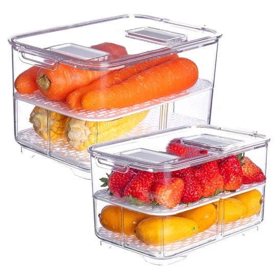 vacane-produce-saver-with-lids-2-piece-fruit-vegetable-storage-container-with-vents-stackable-fridge-1