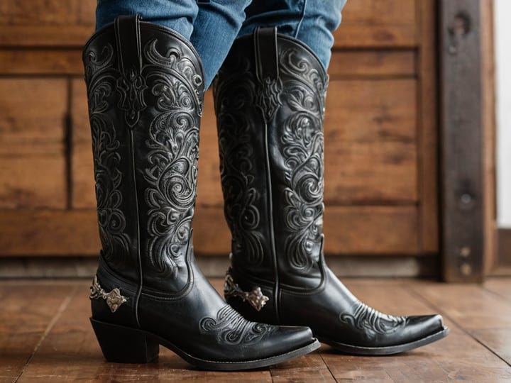Knee-High-Cowboy-Boots-Black-5