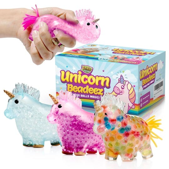 yoya-toys-beadeez-unicorn-squishy-stress-balls-toy-3-pack-1