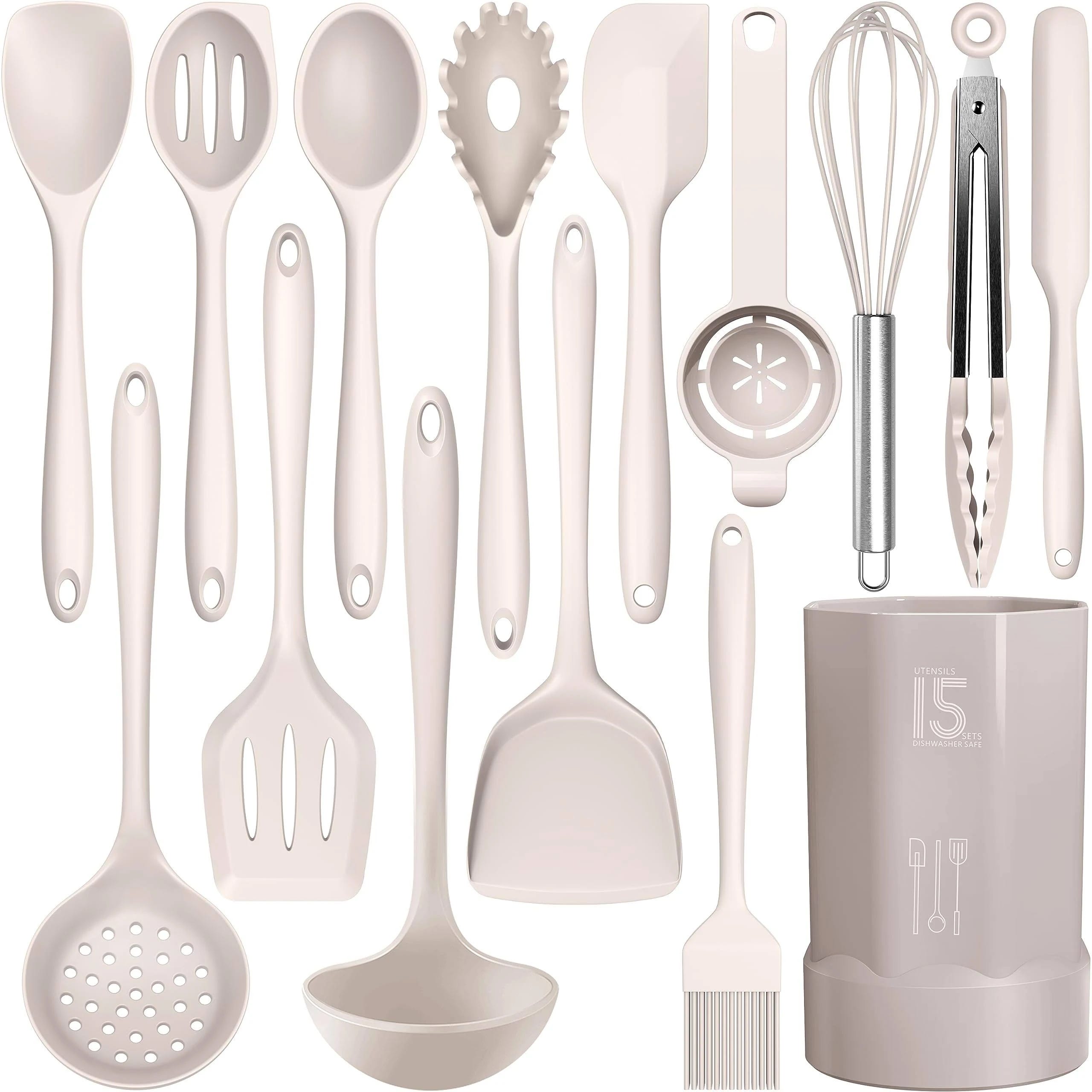 aothod Heat-Resistant Silicone Kitchen Utensil Set | Image