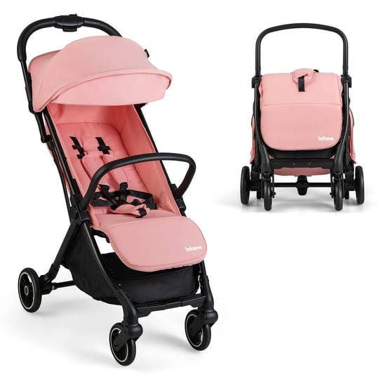 infans-lightweight-baby-stroller-one-hand-gravity-fold-compact-travel-stroller-for-airplane-pink-1