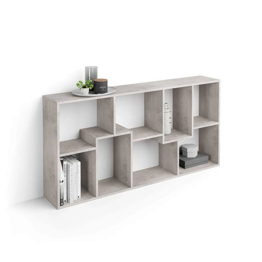 mobili-fiver-bookcase-xs-iacopo-6331-x-315-in-grey-concrete-made-in-italy-1