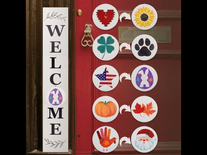 perfnique-interchangeable-welcome-sign-for-front-porch-standing-47-x-7-9-inch-black-wooden-leaner-si-1