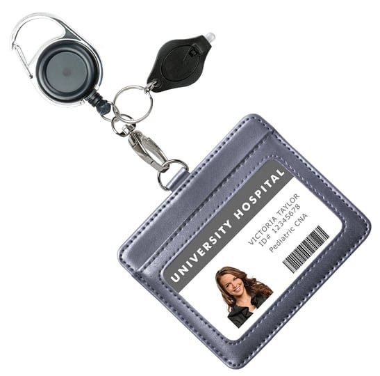 genuine-leather-id-badge-holder-wallet-with-heavy-duty-carabiner-retractable-reel-key-ring-and-metal-1
