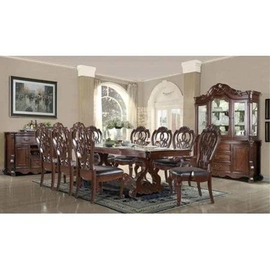 dark-cherry-carved-wood-dining-table-set-9pcs-mcferran-d528-traditional-classic-red-1