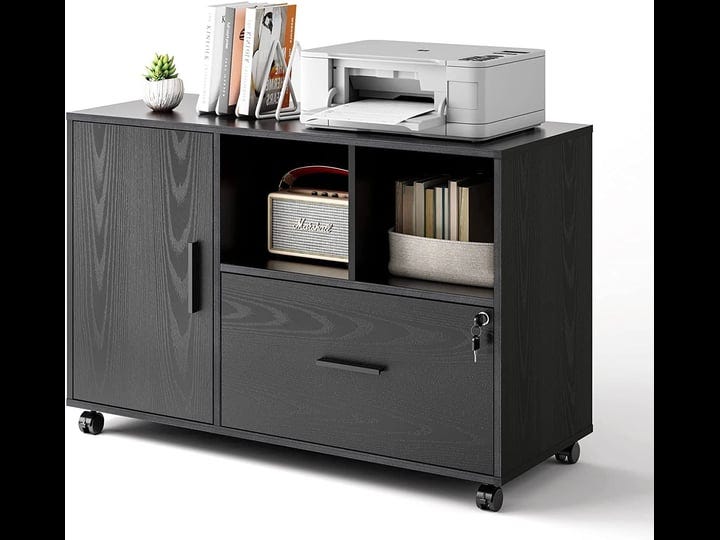 black-rustic-brown-office-file-cabinet-printer-stand-with-1-drawer-devaise-black-1