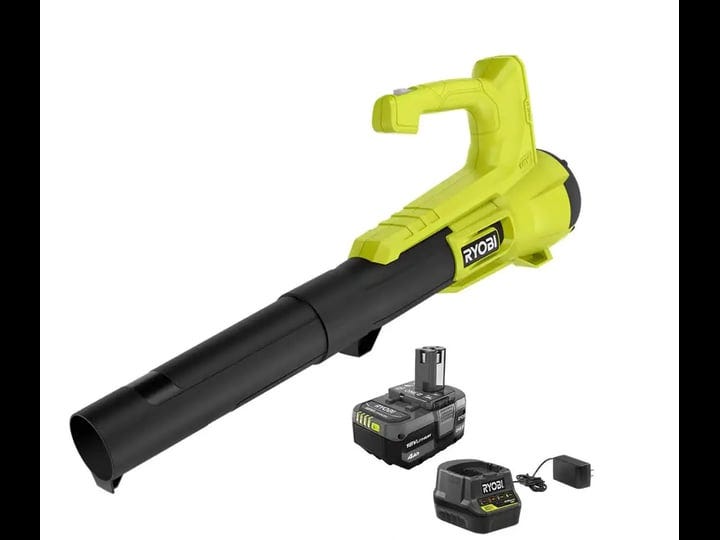 ryobi-one-18v-90-mph-250-cfm-cordless-battery-leaf-blower-with-4-0-ah-battery-and-charger-1