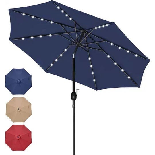 9-ft-stainless-steel-market-solar-push-button-32-led-lighted-patio-umbrella-in-blue-1