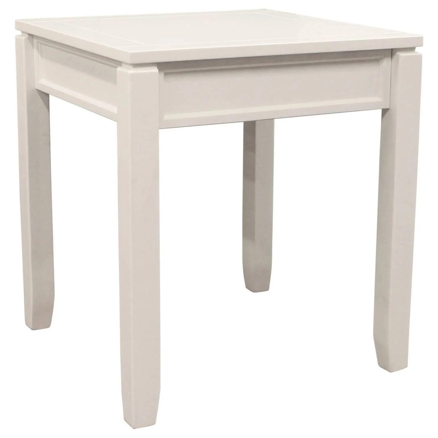 Sleek Cottage White Corner Table for Home Office | Image
