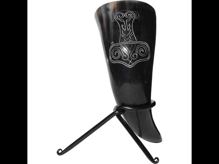 viking-mjolnir-drinking-horn-with-stand-by-medieval-collectibles-1