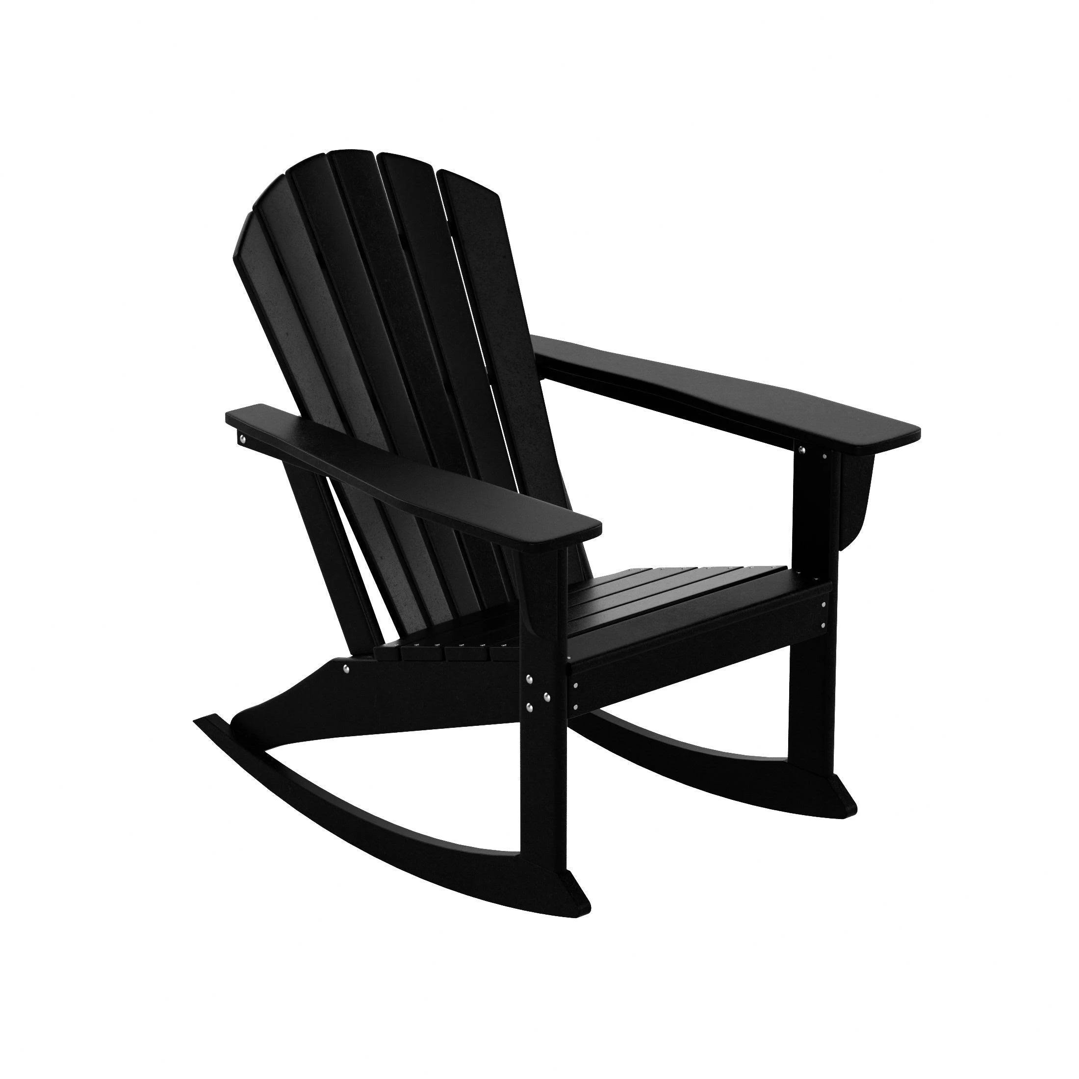 Durable Black Adirondack Rocking Chair | Image