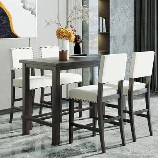 bellemave-dining-table-set-for-4-5-piece-counter-height-table-set-with-one-rectangle-table-and-4-cus-1