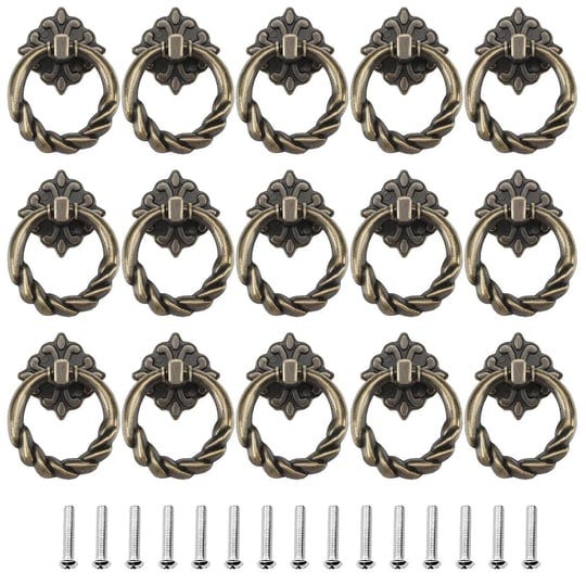 ecsing-15pcs-vintage-drawer-ring-pull-handles-cabinet-drop-ring-pull-knobs-with-screws-for-furniture-1