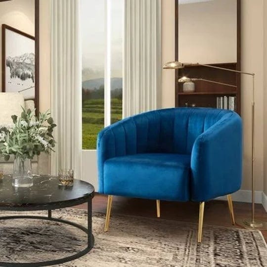 navy-velvet-upholstered-accent-arm-chair-for-living-room-bedroom-single-sofa-tufted-barrel-chair-gol-1